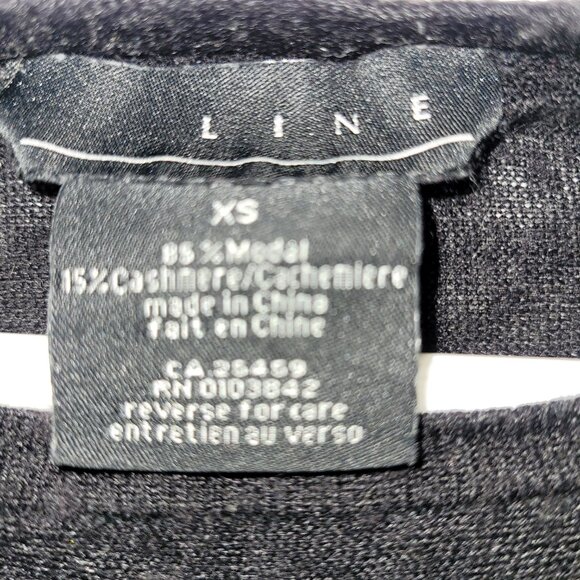 Line the Label Bell-Sleeve Black Black Sweater Size XS - Picture 4 of 9